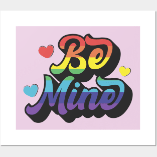 Valentines Day Be Mine Gay Love Is Love LGBT Pride Posters and Art